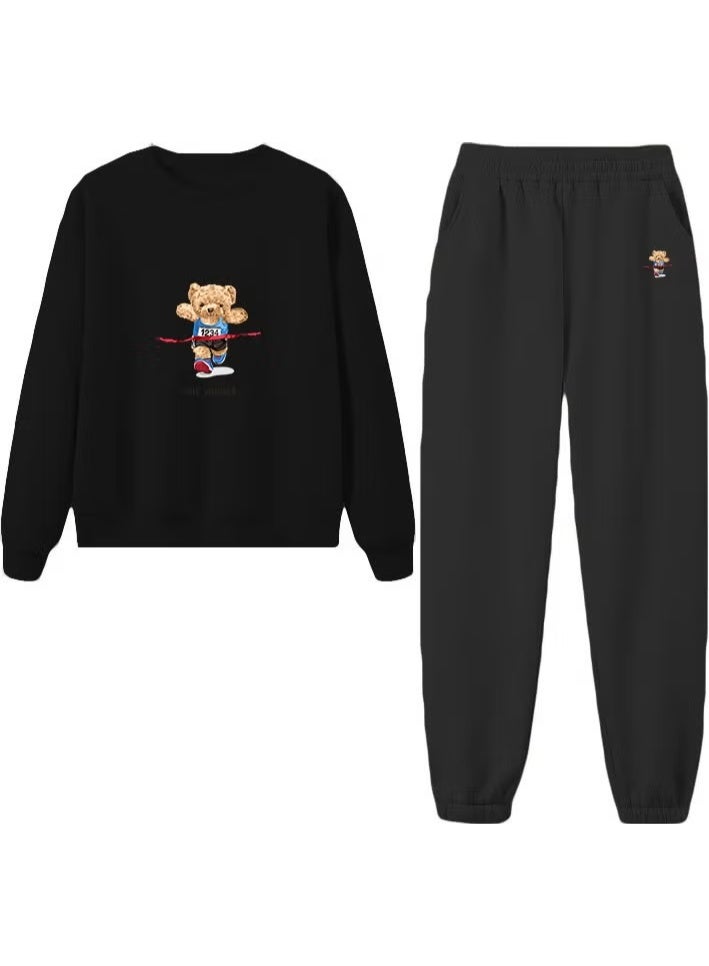 DogFish Tracksuit Set Thunderbolt Printed Plus Size Bottom Top Set - Image 2